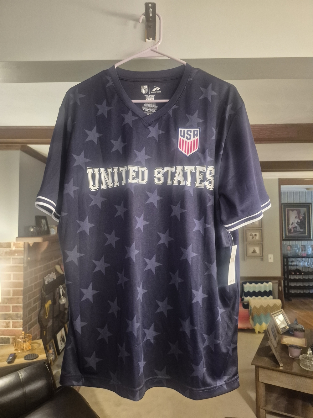 USA United States Navy Blue Men's V-Neck Jersey